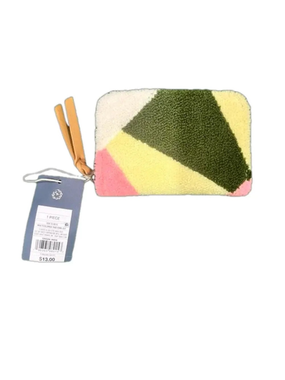 Universal Thread Geometric Wristlet - Pink, Yellow, Olive & Cream
